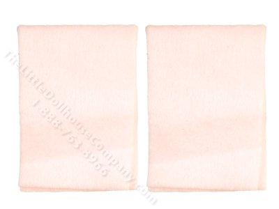 (image for) Miniature Pink Blankets for Dollhouses (2pcs)