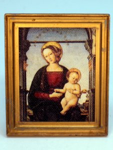 (image for) Miniature Madonna and Child Painting by Fine Arts Miniatures