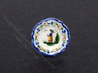 (image for) Miniature Porcelain Quimper Girl Plate by Janice Crawley