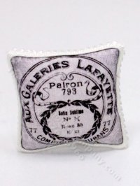 (image for) Miniature Pillow With French Vintage Print By Judith Blondell