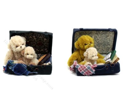 (image for) Miniature Teddy Bear in a Suitcase by Sue Wilkes