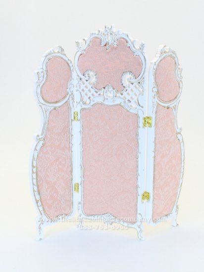 (image for) Miniature French Rococo Style Dresing Screen for Dollhouses