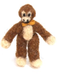 (image for) Miniature Brown Mohair Monkey by Erna Meyer