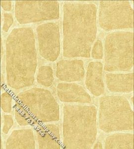 (image for) Yellow Cobblestone Pattern Miniature Wallpaper for Dollhouses