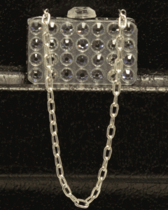 (image for) Miniature Metal Diamond Encrusted Clutch by Judith Blondell