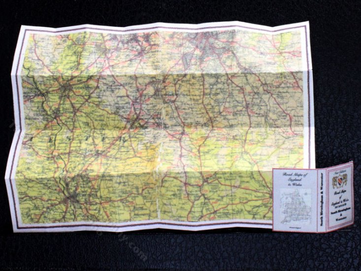 (image for) Miniature Map of South Birmingham and Worcester for Dollhouses