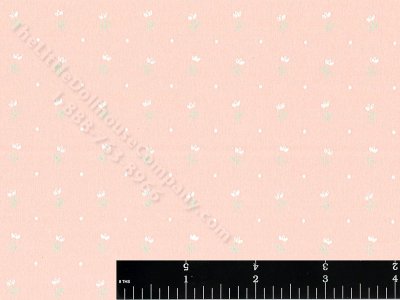 (image for) Blossoms on Peach Miniature Wallpaper for Dollhouses