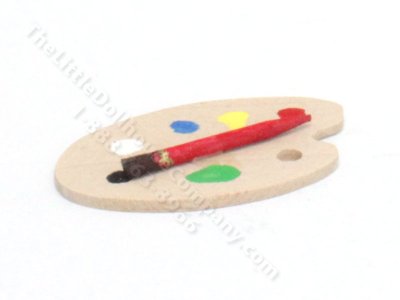 (image for) Miniature Artist's Palette and Brush