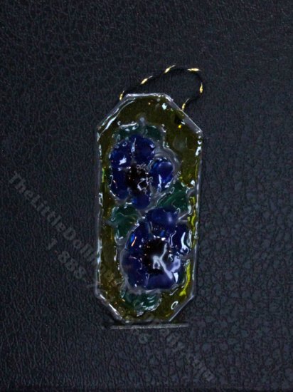 (image for) As-Is Miniature Floral Stained Glass Hanger for Dollhouses