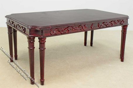 (image for) Miniature Mahogany Adam Dining Table for Dollhouses