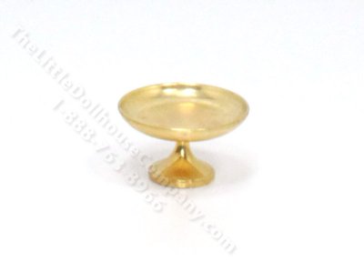 (image for) Miniature Gold Coloured Cake Pedestal for Dollhouses