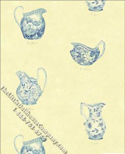 (image for) Pretty Urns Pattern Miniature Wallpaper for Dollhouses