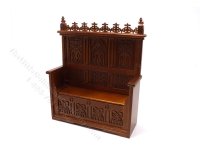 (image for) Miniature Gothic Monks Bench for Dollhouses