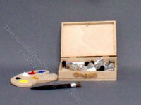 (image for) Miniature Handmade Wooden Paint Box for Dollhouses