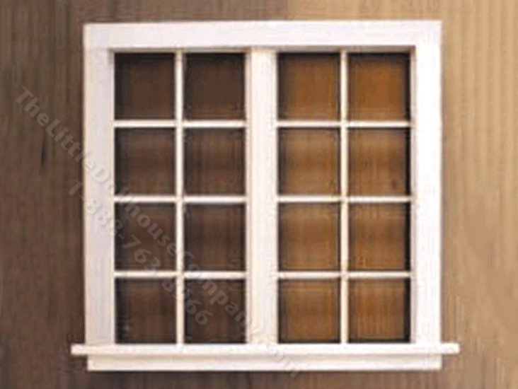 (image for) Four-Over-Four Double Window for Dollhouses