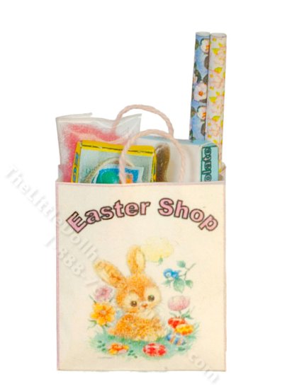 (image for) Miniature Easter Shopping Bag for Dollhouses