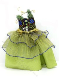 (image for) Dollhouse Miniature Green Dress