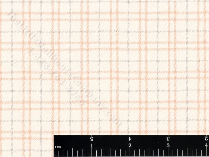 (image for) Orange Plaid Miniature Wallpaper for Dollhouses