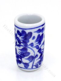 (image for) Miniature Blue and White Cylinder Vase