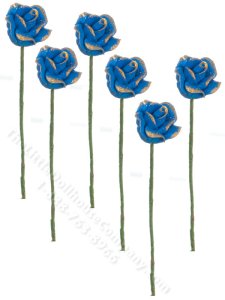 (image for) Miniature Blue Roses for Dollhouses
