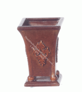 (image for) Miniature Walnut Bromley Plant Stand for Dollhouses