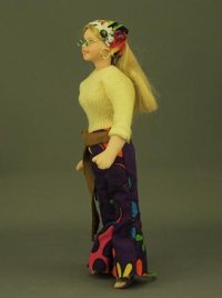(image for) Retro '60s Girl Porcelain Hippie Doll by Cindy's Dolls
