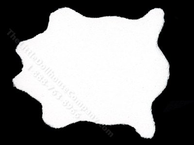 (image for) Miniature White Hide Rug for Dollhouses