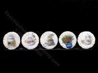 (image for) Miniature Decorative Ceramic Plates for Dollhouses (1/pkg)