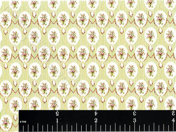 (image for) Dollhouse Scale Model Medallion Wallpaper