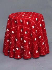 (image for) Miniature Round Table with Flower Tablecloth - Designs by Janet