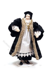 (image for) Miniature Handcrafted Vintage Renaissance Man Doll in Velvet