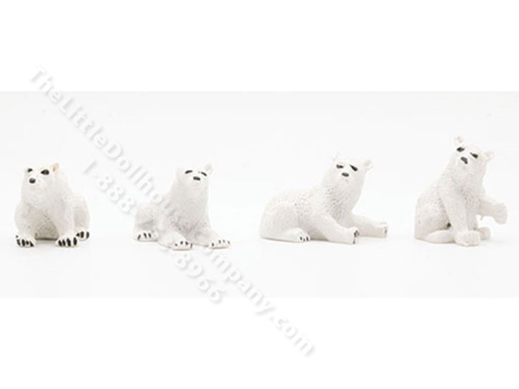 (image for) Miniature Polar Bear For Dollhouses - 1pc