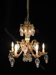 (image for) Dollhouse Miniature Hariette v.2 5-Arm Chandelier - 12V