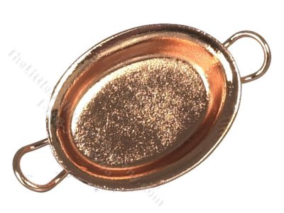 (image for) Miniature Copper Gratin Dish for Dollhouses