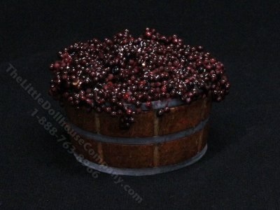 (image for) Miniature Barrel of Grapes for Dollhouses
