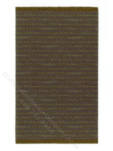 (image for) Miniature Green Stripe Rug for Dollhouses - Wide