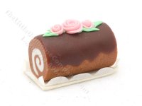 (image for) Miniature Swiss Roll with Rose Topping