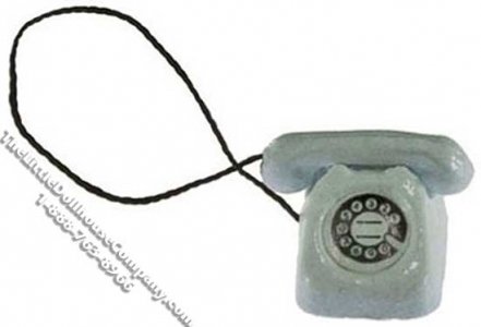 (image for) Dollhouse Scale Model White Rotary Telephone