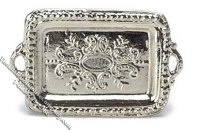 (image for) Miniature Rectangular Metal Tray for Dollhouses