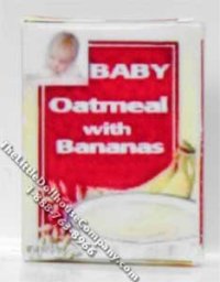 (image for) Miniature Box of Baby Oatmeal with Bananas for Dollhouses