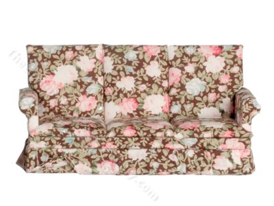 (image for) Miniature Floral Sofa for Dollhouses