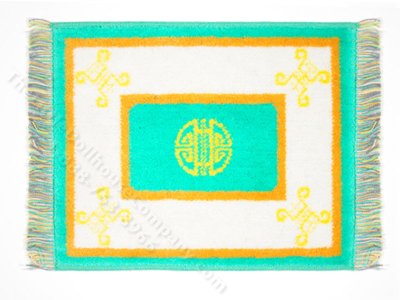 (image for) Miniature Modern Chinese Carpet for Dollhouses - Green