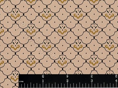 (image for) Gold Flower Miniature Wallpaper for Dollhouses