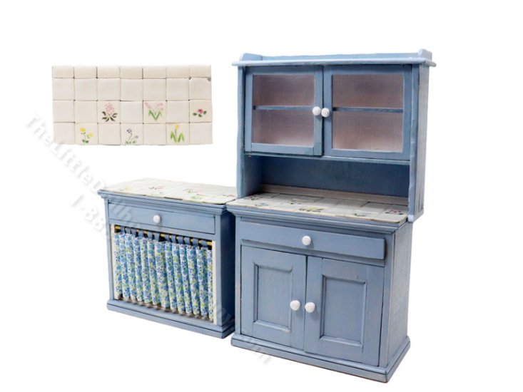 (image for) As-Is Miniature Kitchen Cabinets for Dollhouse, Set of 2