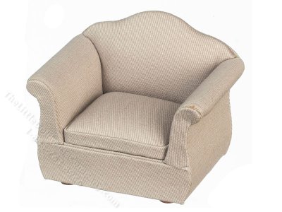(image for) Miniature Grey Armchair for Dollhouses