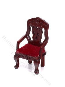 (image for) Half Scale Walnut Armchair for Dollhouses