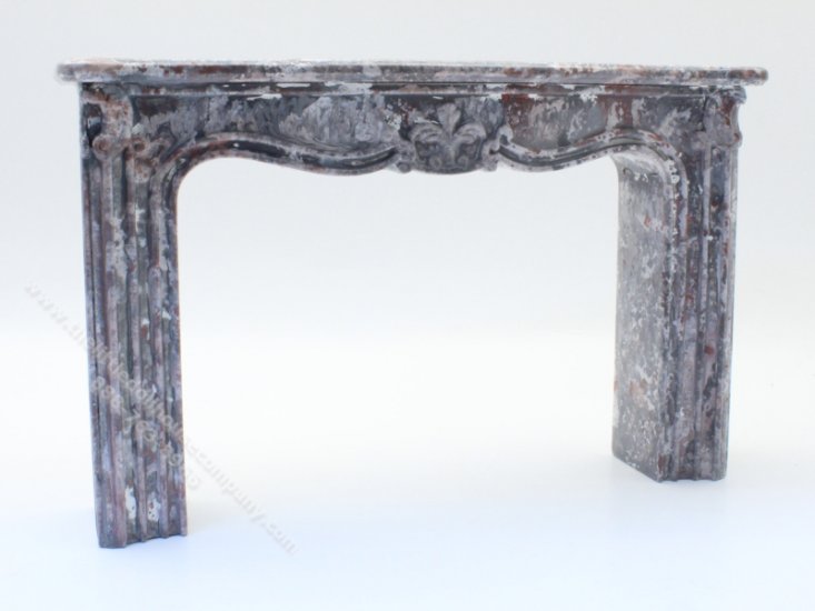 (image for) Miniature Louis XV Antique Marble Fireplace for Dollhouses