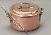 (image for) Miniature Large Copper Saucepan with Lid for Dollhouses