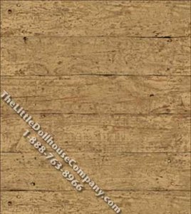 (image for) Beige Weathered Wood Pattern Miniature Wallpaper for Dollhouses