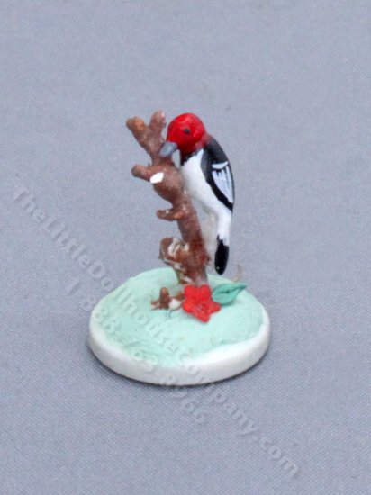 (image for) Miniature Woodpecker Figurine for Dollhouses